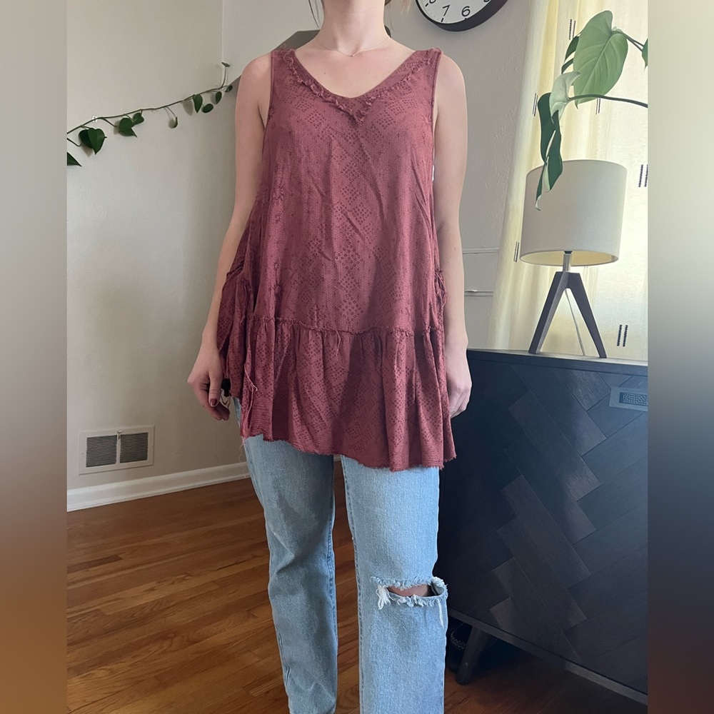 Free People Slip Top in Rust
